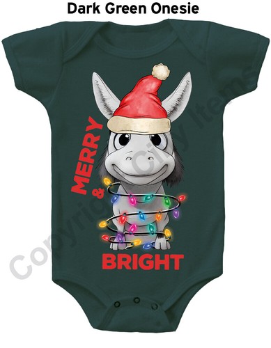 A Donkey Christmas Gerber® Onesie® Cute Baby Shower Gift - Picture 6 of 13
