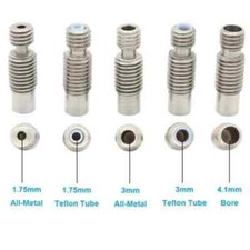 V6 Throat Extruder 1.75/3/4.1mm Stainless Steel RepRap Prusa 3D Printer