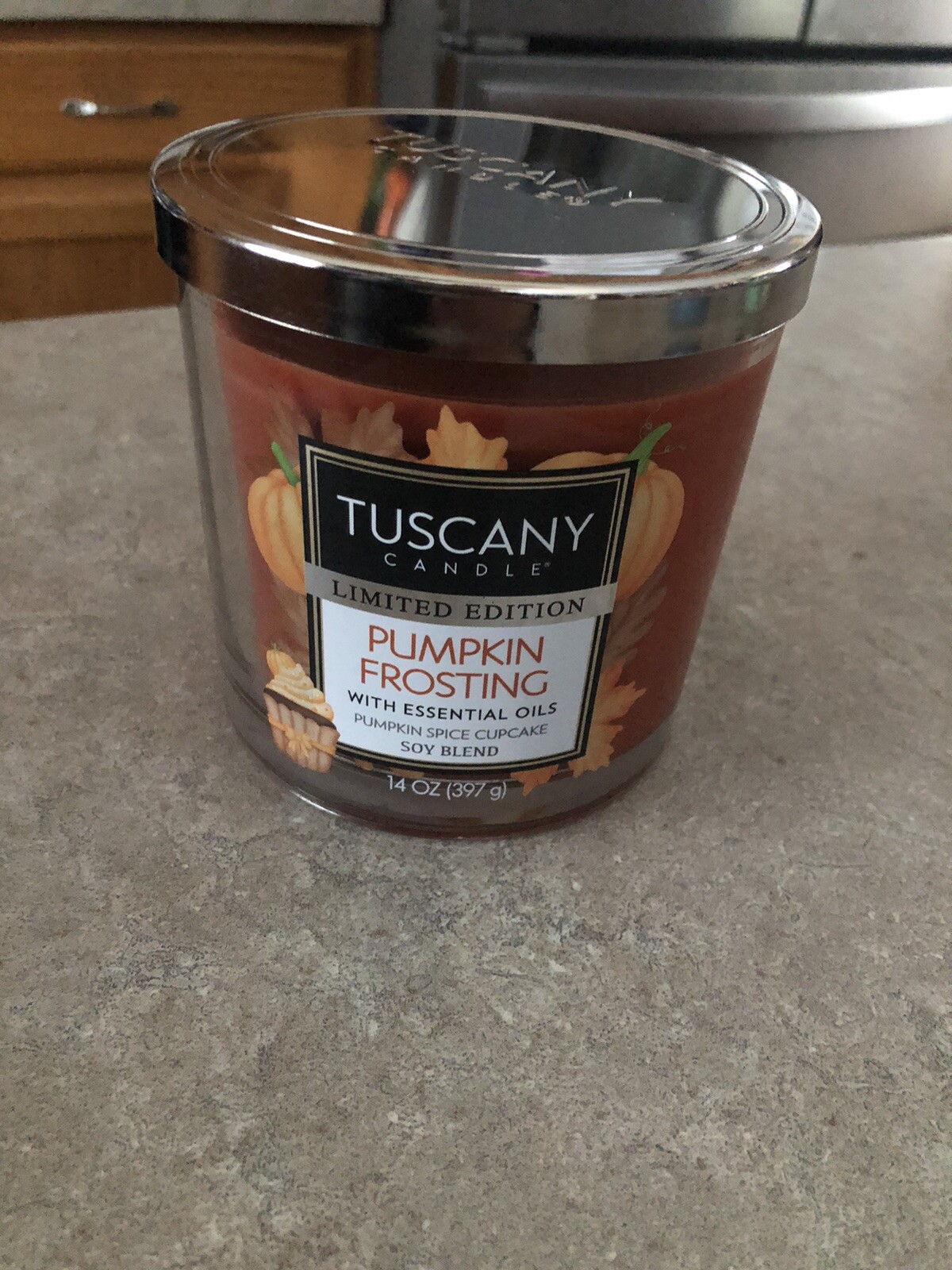 Tuscany Pumpkin Frosting 14 oz Soy Blend Candle New