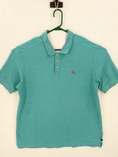 Tommy Bahama Supima Cotton Men's Teal Short Sleeve Marlin Polo Shirt, Size XL