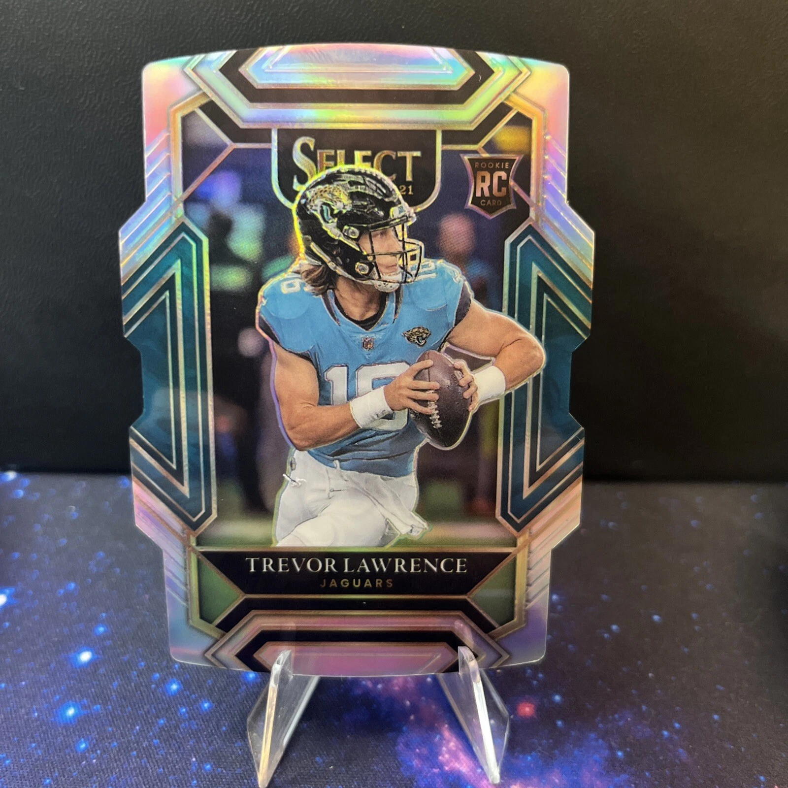 2021 Select Trevor Lawrence Silver Club Level Holo Prizm Die Cut Rookie #243