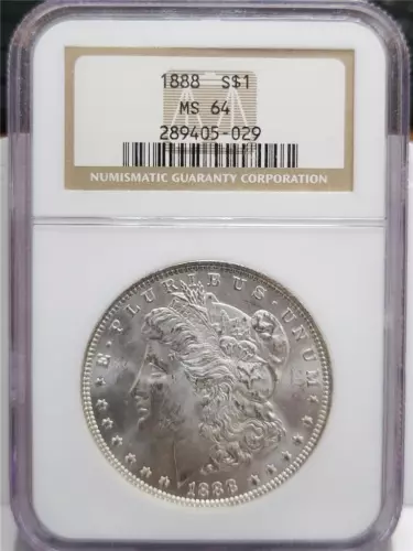 1888 MORGAN SILVER DOLLAR NGC MS64
