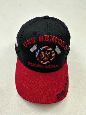 The Corps USS Benfold DDG 65 Flying Squad Logo Black Baseball Cap Hat One Size