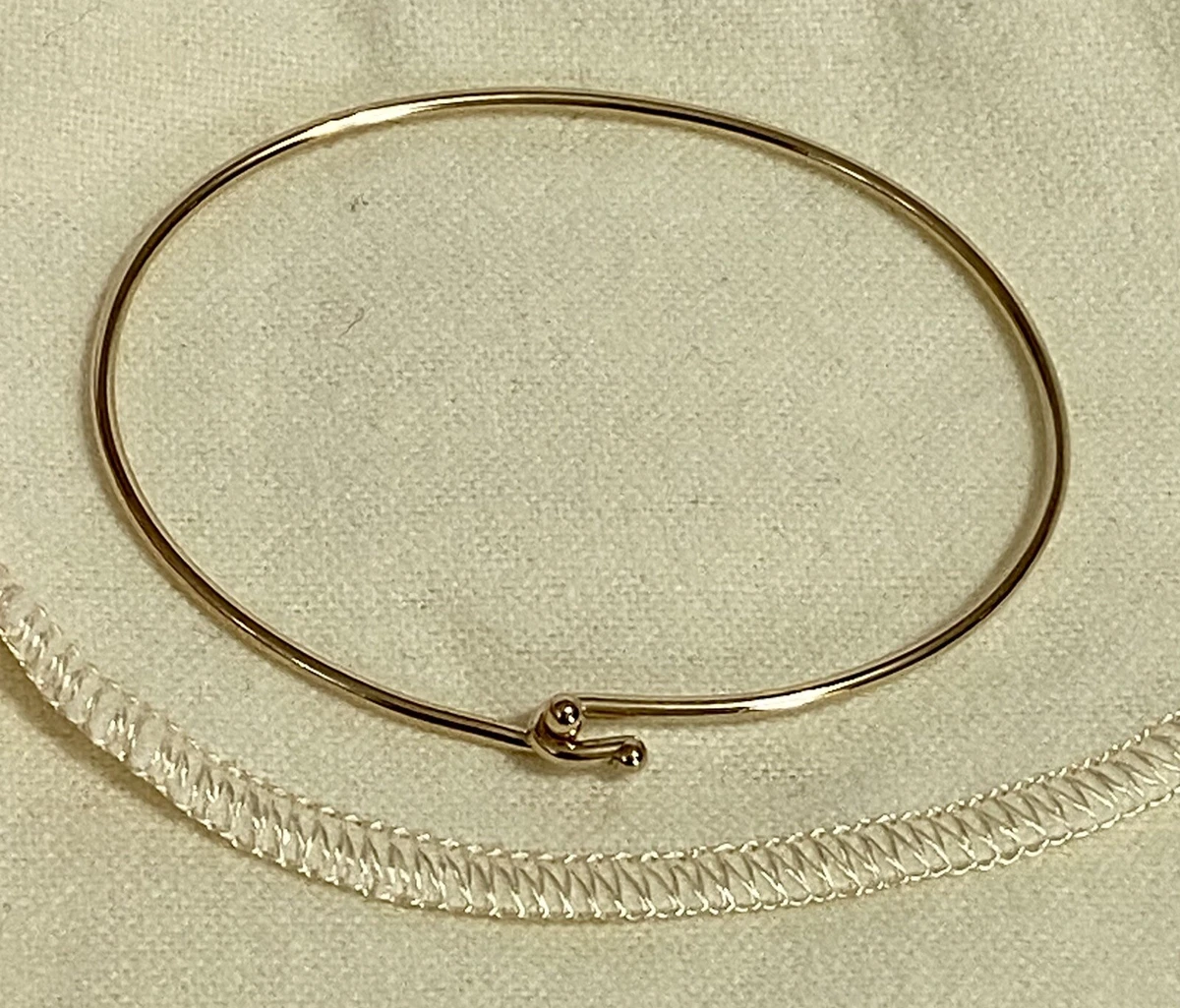 14K Gold Thin Cuff Bracelet