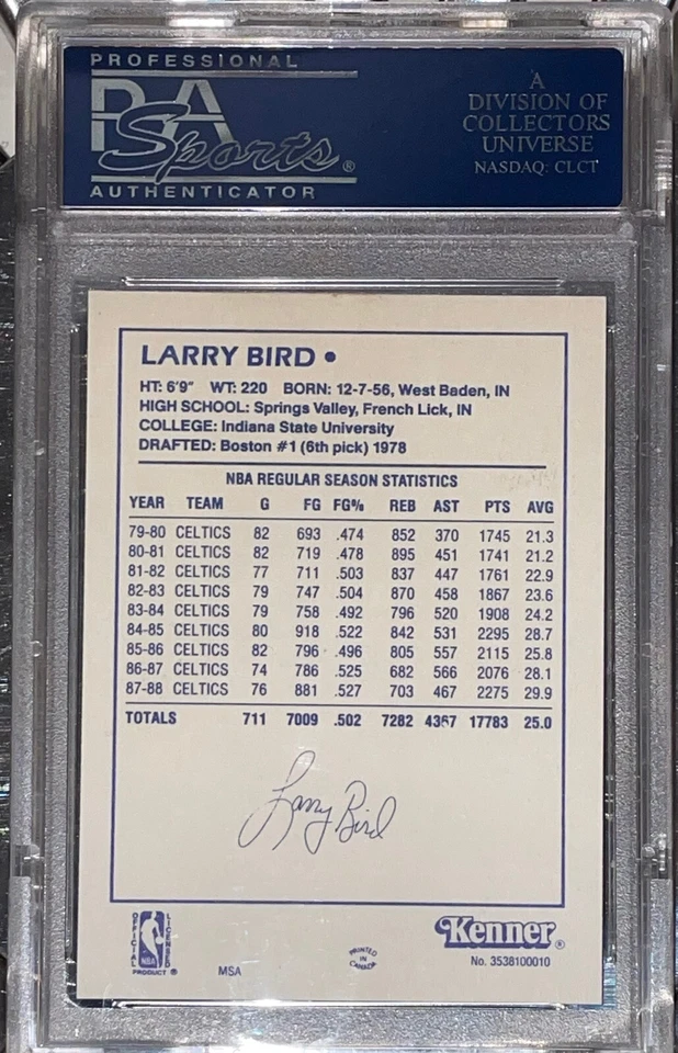 🔥1988 Larry Bird Kenner alineación inicial PSA 9 MVP topps ¡SOLO 11 PSA 10s existen! Foto 3 de 4