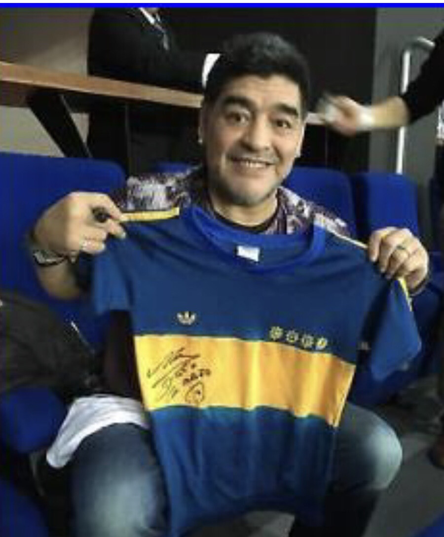 Diego Maradona Signed Authentic Boca Juniors Jersey Rare COA | eBay