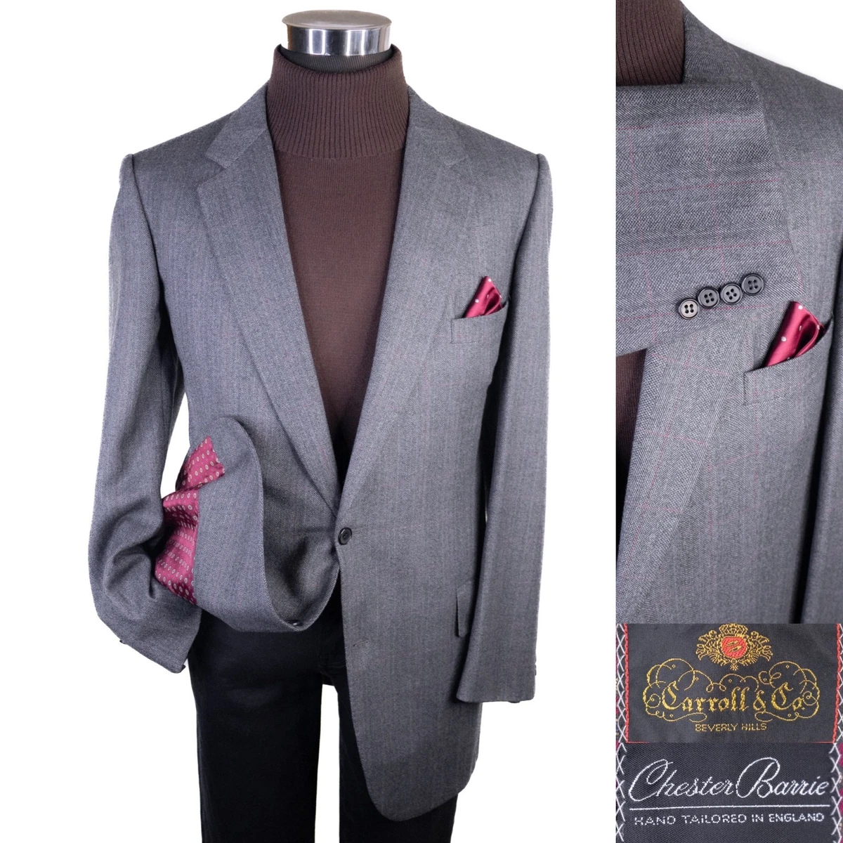 Veste En Lin Bleu Marine Chester Barrie - Taille 40 (Chest) - Neuf Avec Étiquettes