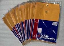 Mead Kraft Clasp Envelopes 9" x 12" Manila Lot of 48 Total (4 per pack/12 packs)