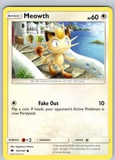 Pokemon TCG Meowth S&M Burning Shadows 101/147 Regular Common Card NM