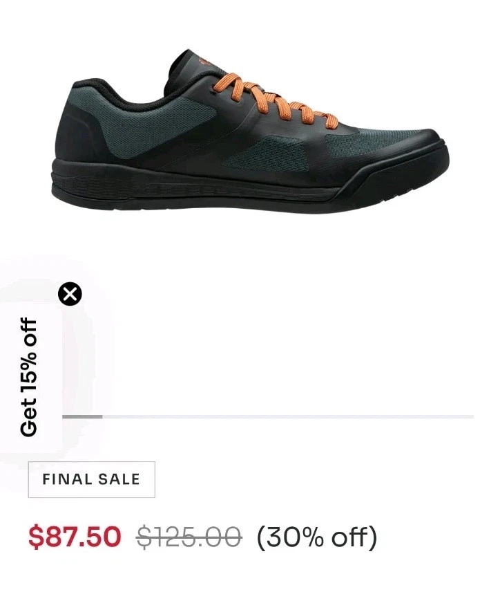 PEARL iZUMi каньона плоскостях горный велосипед обуви - мужской оранжевый/серый $125 - Изображение 2 из 4