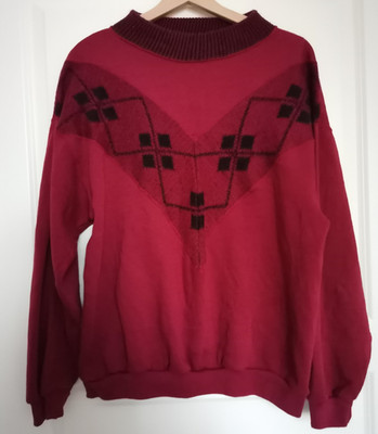 Vintage Expressions International Pullover Christmas Sweater Gr. L Rot Winter