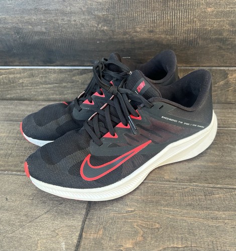 Nike Quest 3 Running Shoes Black Red Mens Size 8.5