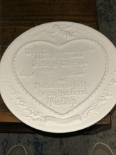 Unfired Bisque Ceramic Slip-Cast Plates Set of 3 (Bride/Groom, Baby, Floral) — listing 5