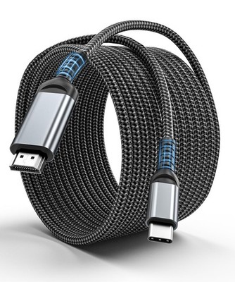 ALLEASA USB C auf HDMI Kabel 3m 10ft 4K | Vergoldete Stecker, 10 Meter, Grau 