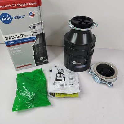 InSinkErator Badger 500 Garbage Disposal 1/2 HP w/instructions Induction Motor
