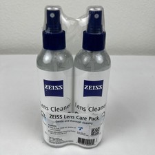 ZEISS Lens Care Pack 2 Bottles 8oz Lens Cleaner with 2 Microfiber Cloths NEW