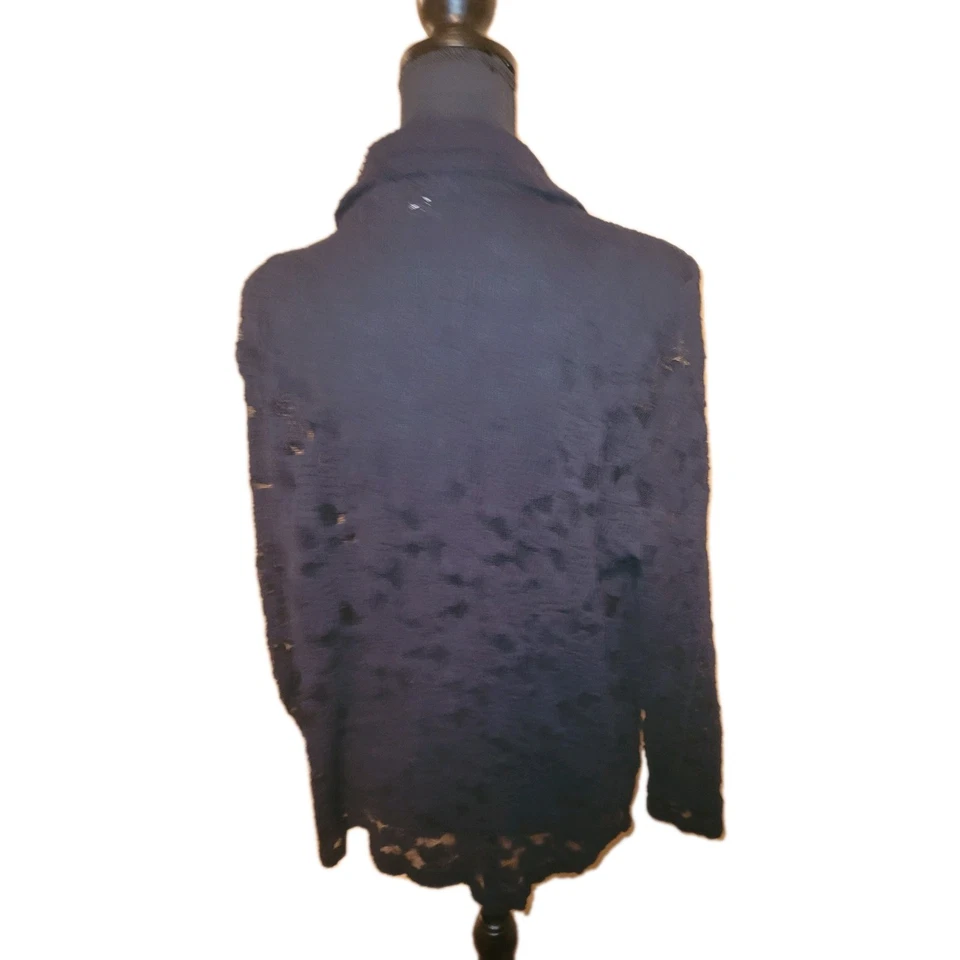 女式西装外套 1X 透明蕾丝完美适合假日派对 — 第 2/4 张图片