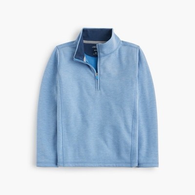 Crewcuts J.Crew Boys' fleece-lined quarter-zip Blue Active Performance XL NWT