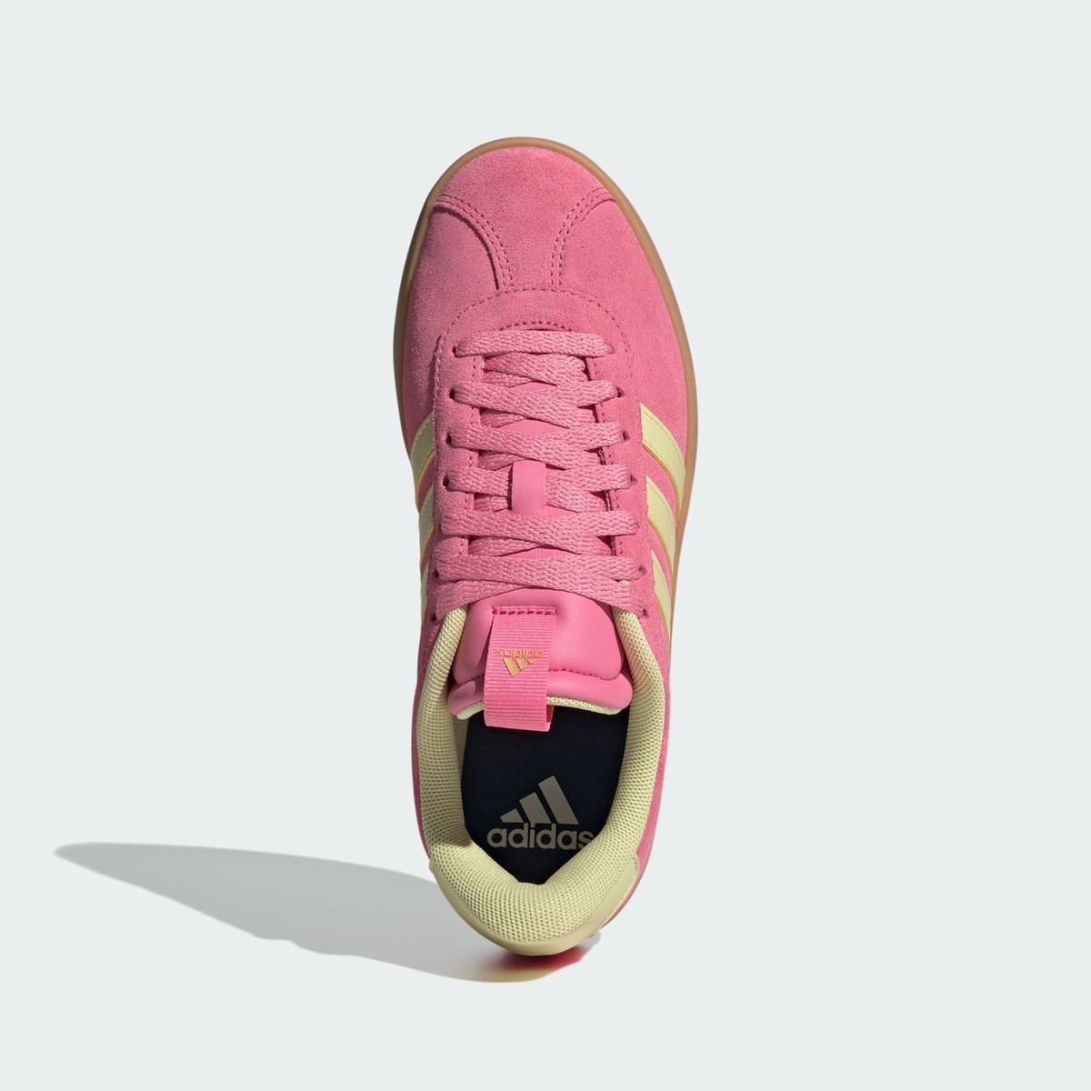 Adidas Women's Vl Court 3.0 Shoes Pink /Powder Yellow/Gold