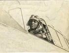 Vintage WW2 Photo~Tuskegee Airman in Plane~African American Pilot~Army Air Corps