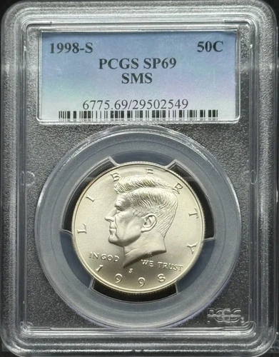 1998 S Kennedy Half Dollar PCGS SP-69 SMS