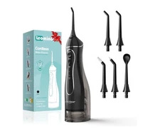 🦷Leominor Water Dental Flosser Pick for Teeth - 5 Modes Cordless Portable Water