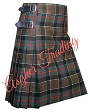 Clan Leslie Weathered Tartan kilt, Men Traditional 8 Yard kilts & Custom Size