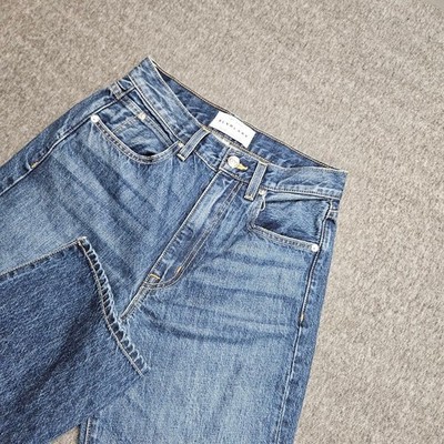 SLVRLAKE London Split Jeans Womens 26 Blue High Rise Straight Leg SL1128
