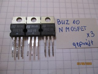 3 Stück Transistor BUZ10 N CH MOSFET 50V 20A 75W gebraucht geprüft