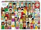 NEW EDUCA Jigsaw Puzzle 300 Pieces Art Collage - Girls of the World