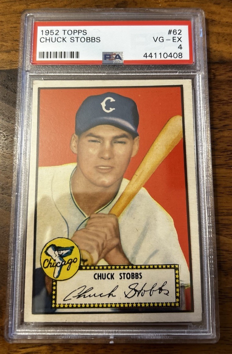 1952 Topps #62 Chuck Stobbs Red Back PSA 4 RC Rookie Chicago White Sox