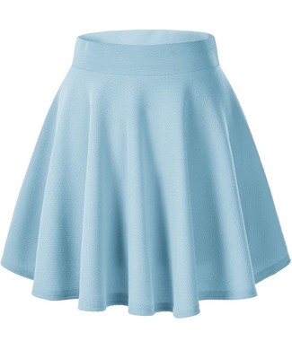 Urban CoCo Women's Solid Stretchy Flared Casual Mini Skater Skirt Size M