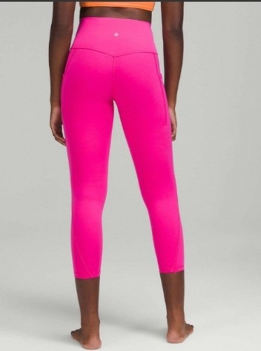 Lululemon Legging Größe 4 High Rise Align mit Seitentaschen Sonic Pink Hose W5DU4S - Bild 2 von 11