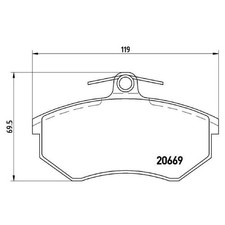 Brembo Bremsbelagsatz Bremsklötze vorne 357698151 8D0698151L 8A0615115D | 39054