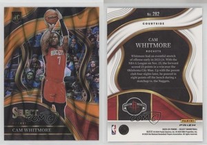 2023 Panini Select Courtside Orange Tectonic Prizm Cam Whitmore #282 Rookie RC