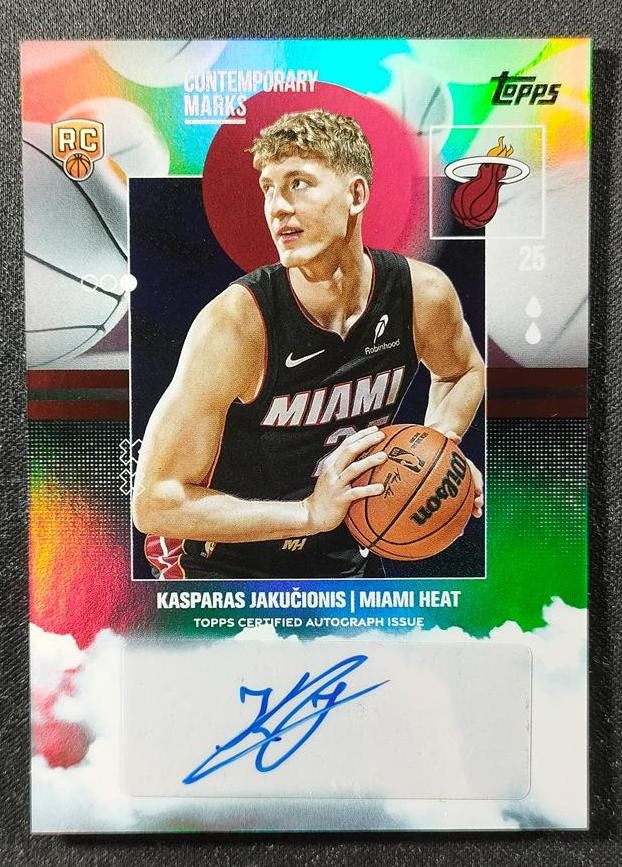 2025-26 Topps Flagship Kasparas Jakucionis RC Contemporary Marks Auto Rainbow