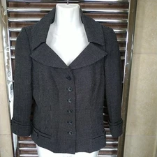 Next Jacket Stunning Double Cuff Design Central Buttons Size 8 .