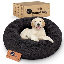 Calming Donut Dog Bed for Small Dogs, Round Dog Bed for Medium  Large Dogs