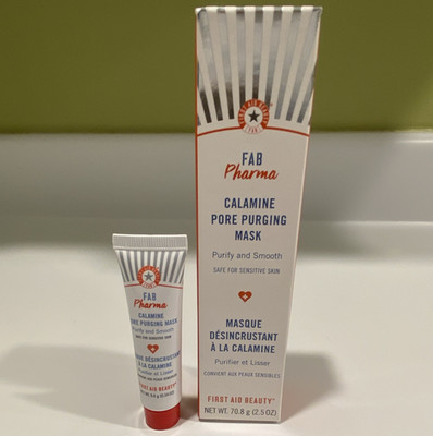 First Aid Beauty FAB Pharma Calamine Pore Purging Mask Face 2.5 oz