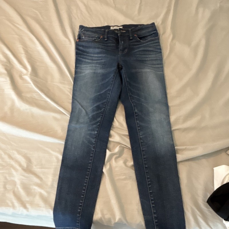 Madewell Women Skinny Slim Fit Stretch Blue Denim Jeans Medium Wash 5-Pocket