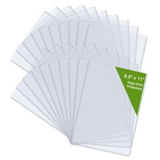 20 Pack 8.5 x 11 Hard Plastic Sheet Protectors, Rigid, Menu, Certificate