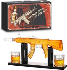 Whiskey Decanter AK47 Set with 2 Whiskey Glas...
