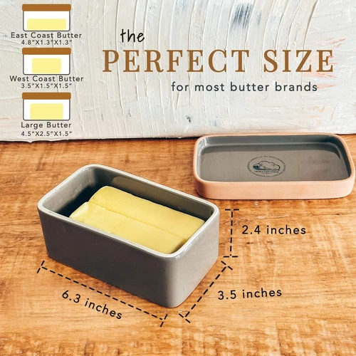 Mora Ceramic Two-in-One Butter Dish with Lid