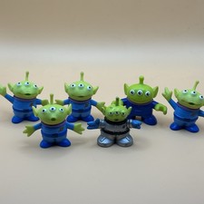 Disney Pixar Toy Story Space Alien Figure 3" Lot of 6x Green Man Pixar RARE