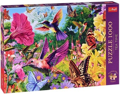 NEW TREFL Jigsaw Puzzle 1000 Pieces Premium Plus Tea Time Hummingbird Garden