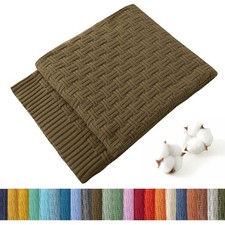 TREELY Cable Throw Blanket for Couch and Bed, Soft Cozy Fall Knit Blanket, Fa...