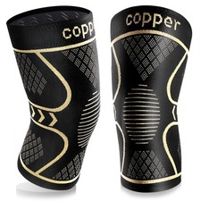 Copper Knee Braces for Women and Men 2 Pack, Knee Compression Sleeve for Knee...