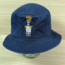 Polo Ralph Lauren Polo Bear Bucket Hat Mens S/M Navy Blue Preppy Classic Cap