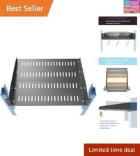 2U Adjustable Vented Server Rack Shelf - Perfect for 19-Inch Network Equipment