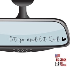4 xLet Go and Let God Rear View Mirror Sticker,Rearview Mirror Decal,Car